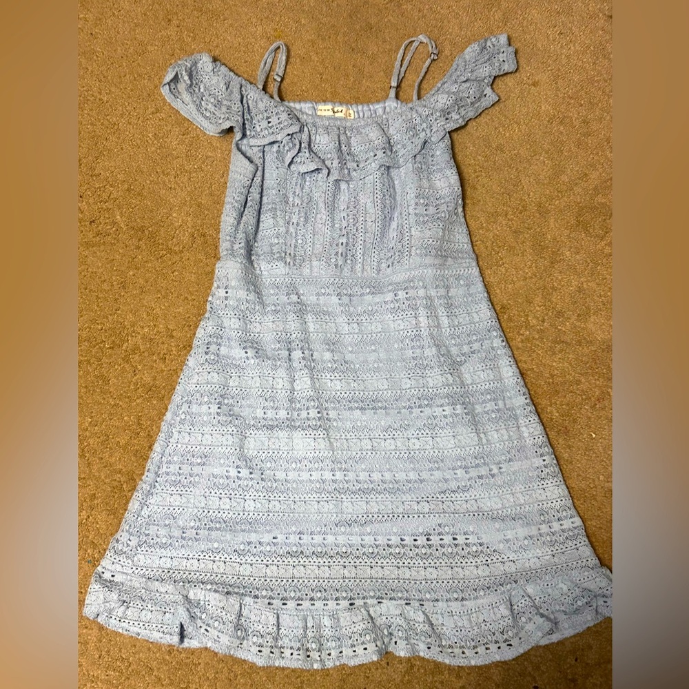 light blue casual dress